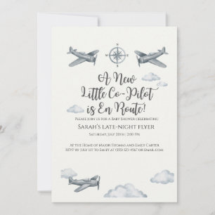 Invitation pour Baby Shower de Bébé Pilote de l'Ar