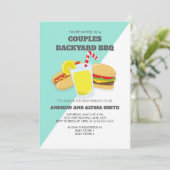 Invitation pour Baby Shower de couples avec BBQ da (Debout devant)