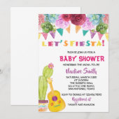 Invitation pour Baby Shower de Fête Bohème Mexicai (Devant / Derrière)