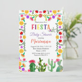 Invitation pour Baby Shower de Fiesta mexicaine Ci (Debout devant)