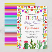 Invitation pour Baby Shower de Fiesta mexicaine Ci (Devant / Derrière)