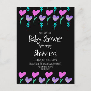 Invitation pour Baby Shower de la Saint-Valentin à
