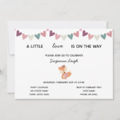 Invitation pour Baby Shower de la Saint-Valentin d (Devant)