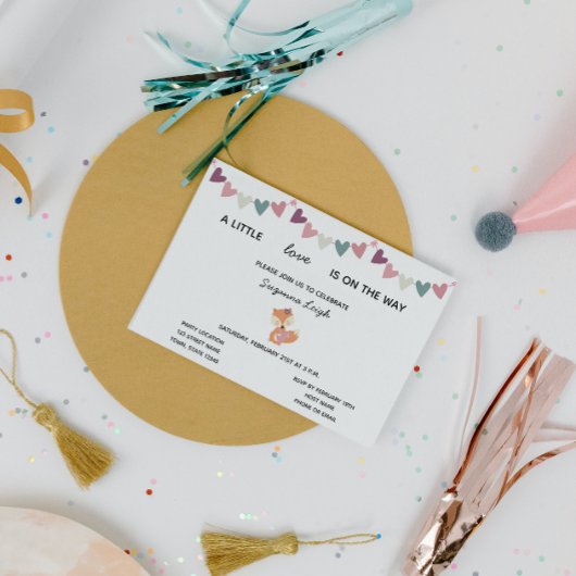 Invitation pour Baby Shower de la Saint-Valentin d