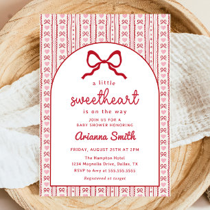 Invitation pour Baby Shower de la Saint-Valentin L