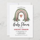 Invitation pour Baby Shower de Noël Arc-en-ciel d' (Devant)