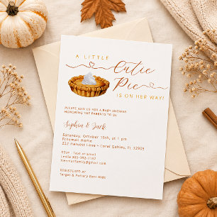 Invitation pour Baby Shower de Thanksgiving Cutie