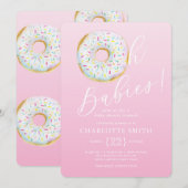 Invitation pour Baby Shower Donut Multiples (Devant / Derrière)