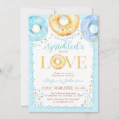 Invitation pour Baby Shower Donut Parsemé d'Amour (Devant)