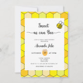 Invitation pour baby shower douce comme une abeill (Devant)