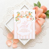 Invitation pour Baby Shower "Douce Petite Pêche"