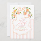 Invitation pour Baby Shower "Douce Petite Pêche" (Devant)