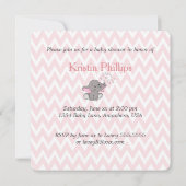 Invitation pour Baby Shower Éléphant Bébé Adorable (Dos)