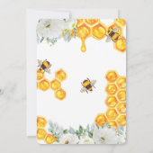 Invitation pour Baby Shower en forme d'Abeille à M (Dos)