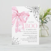 Invitation pour Baby Shower Fantôme Petit Arc Rose (Debout devant)