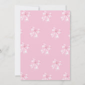 Invitation pour Baby Shower Fantôme Petit Arc Rose (Dos)