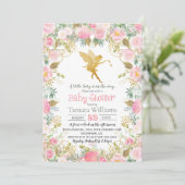 Invitation pour Baby Shower Fée Florale (Debout devant)