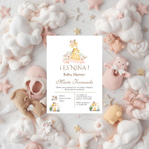 Invitation pour Baby Shower fille en espagnol