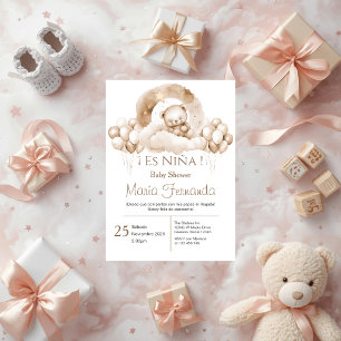Invitation pour Baby Shower fille espagnole