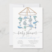 Invitation pour Baby Shower Fille ou Garçon Mobile (Devant)