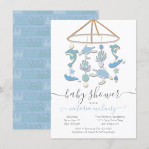 Invitation pour Baby Shower Fille ou Garçon Mobile