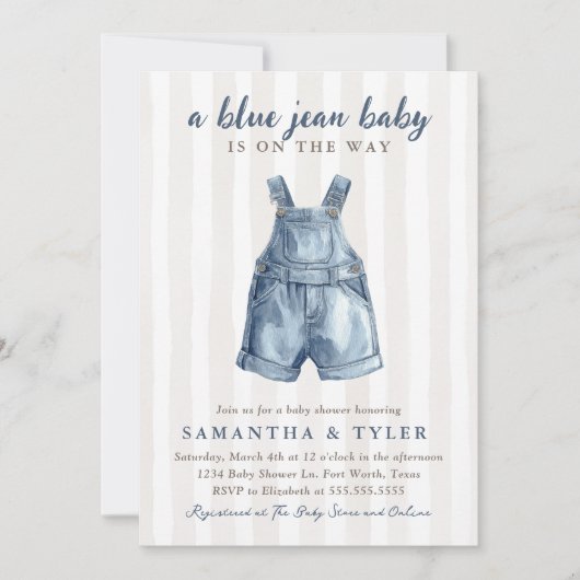 Invitation pour Baby Shower Fille ou Garçon Thème  (Devant)