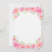 Invitation pour Baby Shower Fille Petit Éléphant C (Dos)