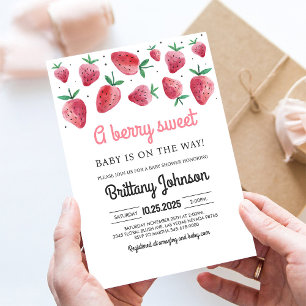 Invitation pour Baby Shower "Fille Sucrée aux Frui