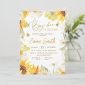 Invitation pour Baby Shower Fleur de Tournesol Abe (Debout devant)