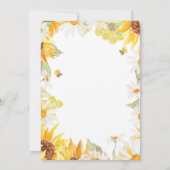 Invitation pour Baby Shower Fleur de Tournesol Abe (Dos)