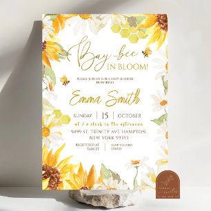 Invitation pour Baby Shower Fleur de Tournesol Abe