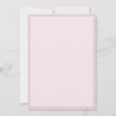 Invitation pour Baby Shower Fleurs Roses Simples (Dos)