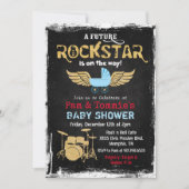 Invitation pour Baby Shower Future Rockstar Drum S (Devant)