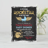 Invitation pour Baby Shower Future Rockstar Drum S (Debout devant)