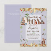 Invitation pour Baby Shower Garçon Thème Ours des  (Devant / Derrière)