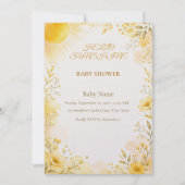 Invitation pour Baby Shower Hello Sunshine | Simpl (Devant)