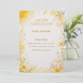 Invitation pour Baby Shower Hello Sunshine | Simpl (Debout devant)