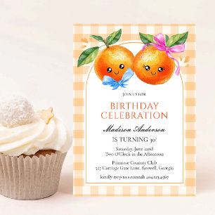 Invitation pour Baby Shower Little Cutie Orange Ci