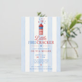 Invitation pour Baby Shower Little Firecracker (Debout devant)