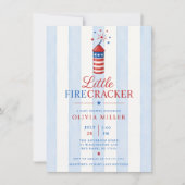 Invitation pour Baby Shower Little Firecracker (Devant)