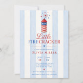 Invitation pour Baby Shower Little Firecracker (Devant)