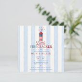 Invitation pour Baby Shower Little Firecracker (Debout devant)