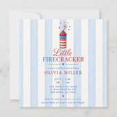 Invitation pour Baby Shower Little Firecracker (Devant)