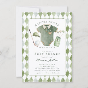 Invitation pour Baby Shower Little Putter