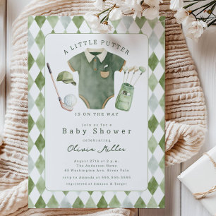Invitation pour Baby Shower Little Putter