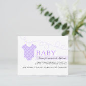 Invitation pour Baby Shower Moderne avec corde à l (Debout devant)