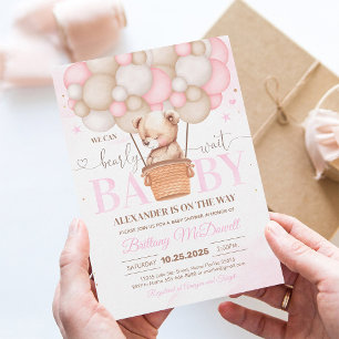 Invitation pour Baby Shower "Nous Pouvons à Peine 