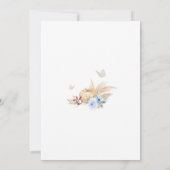Invitation pour Baby Shower Ourson Bleu (Dos)