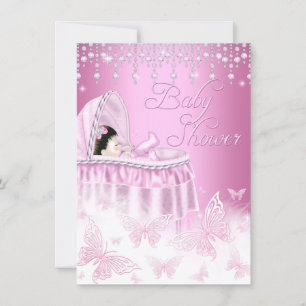 Invitation pour Baby Shower Papillon Étincelant Ro