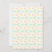 Invitation pour Baby Shower Papillon Mignon (Dos)
